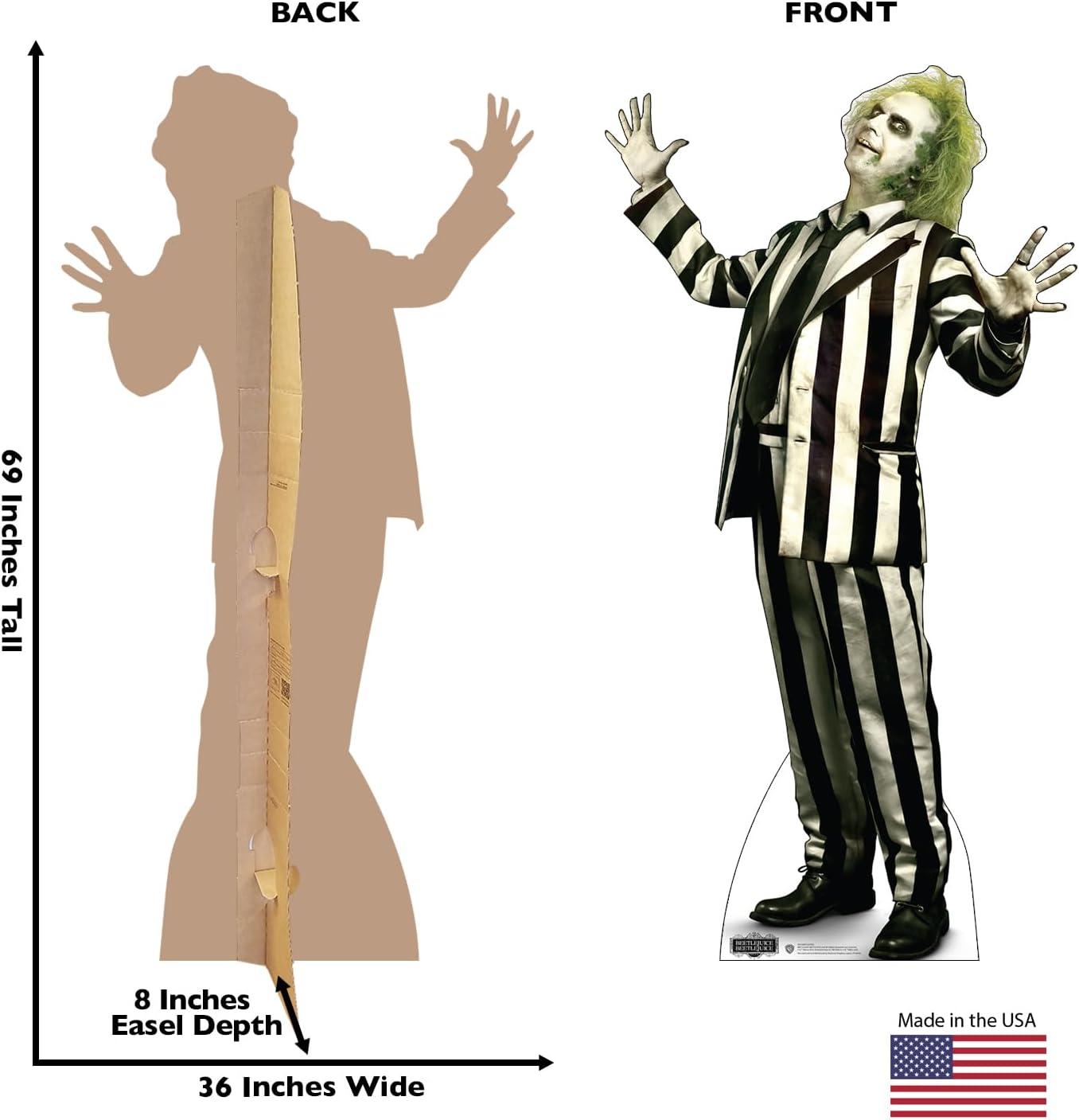 Beetlejuice Life Size Cardboard Cutout Standup - Black and White