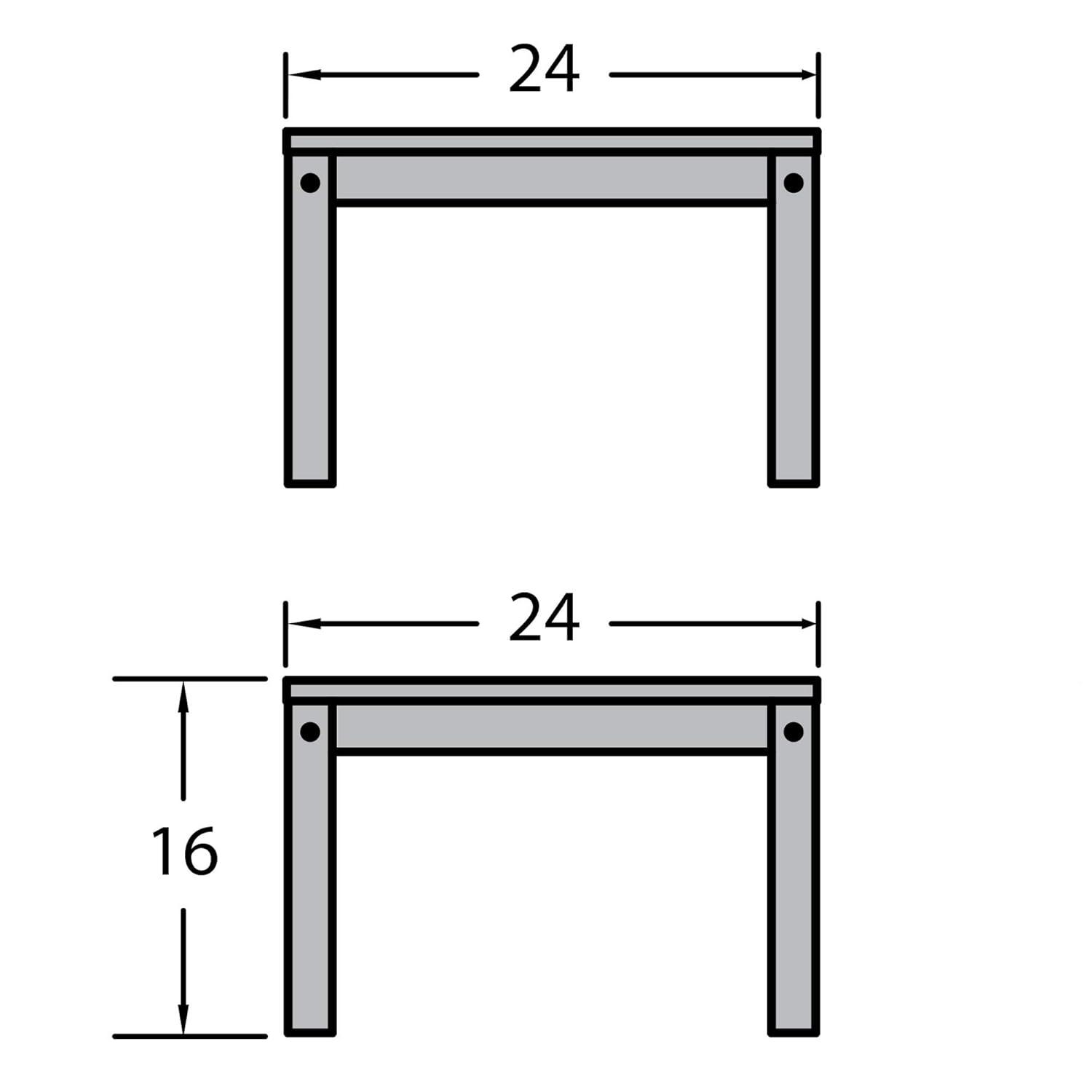 Adirondack Side Table Black - Highwood: Weather-Resistant Poly Lumber, 12-Year Warranty, Stainless Steel Hardware