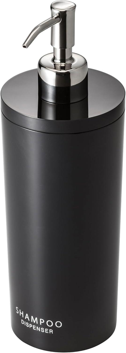 Black ABS Resin Shampoo Dispenser with Stainless Steel Pump