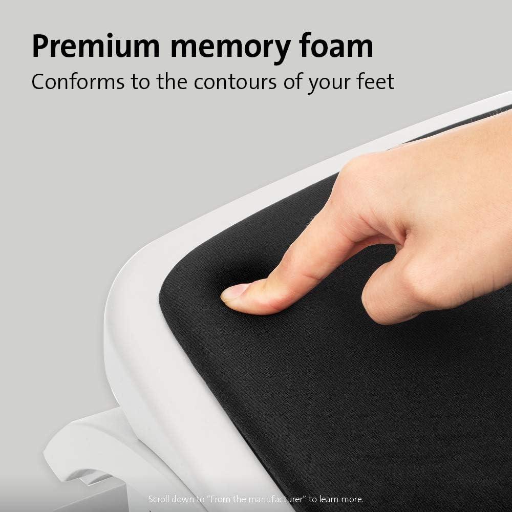 Adjustable Black and Gray Memory Foam Footrest