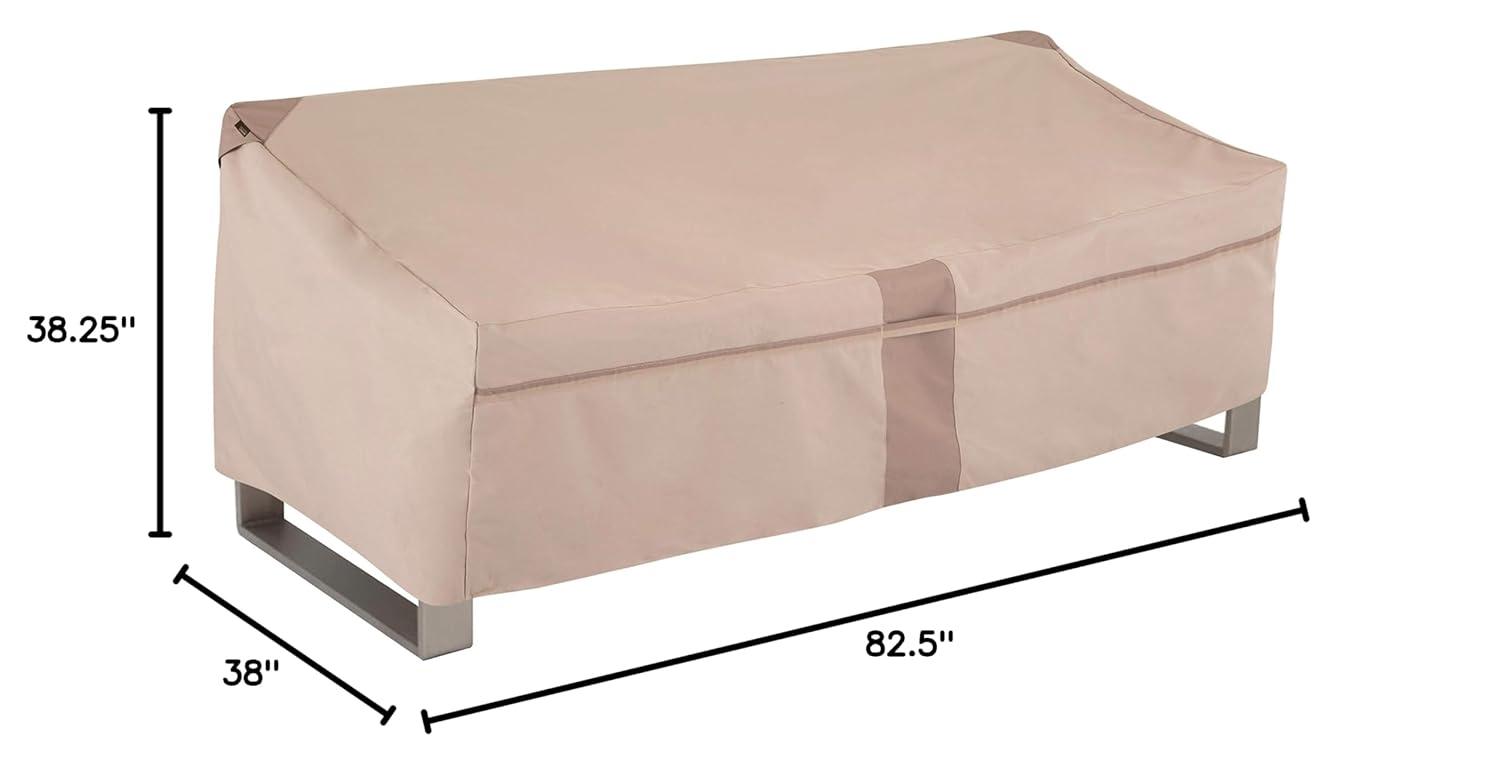 Modern Leisure Monterey 82.5" x 38" x 38" Beige Rectangle Patio Loveseat Cover with Water Resistant