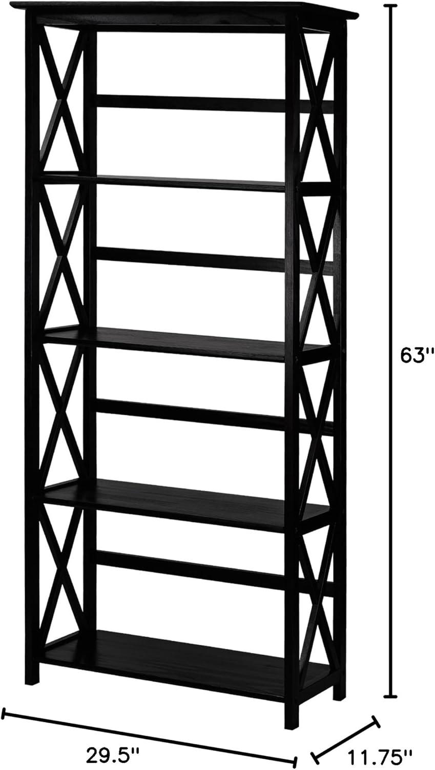 Casual Home Montego 5-Shelf Bookcase - Black