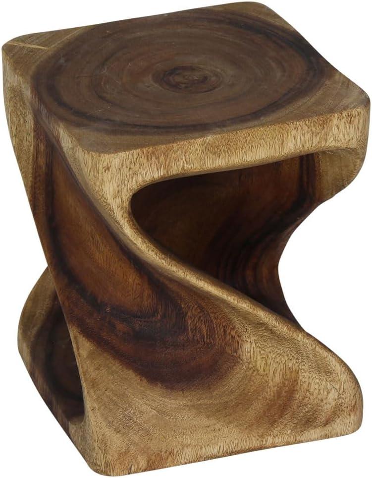 Haussmann ® Original Wood Twist Stool 10 X 10 X 16 In High Walnut Oil - 10" x 10" x 16"