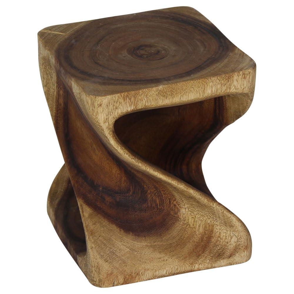 Haussmann ® Original Wood Twist Stool 10 X 10 X 16 In High Walnut Oil - 10" x 10" x 16"