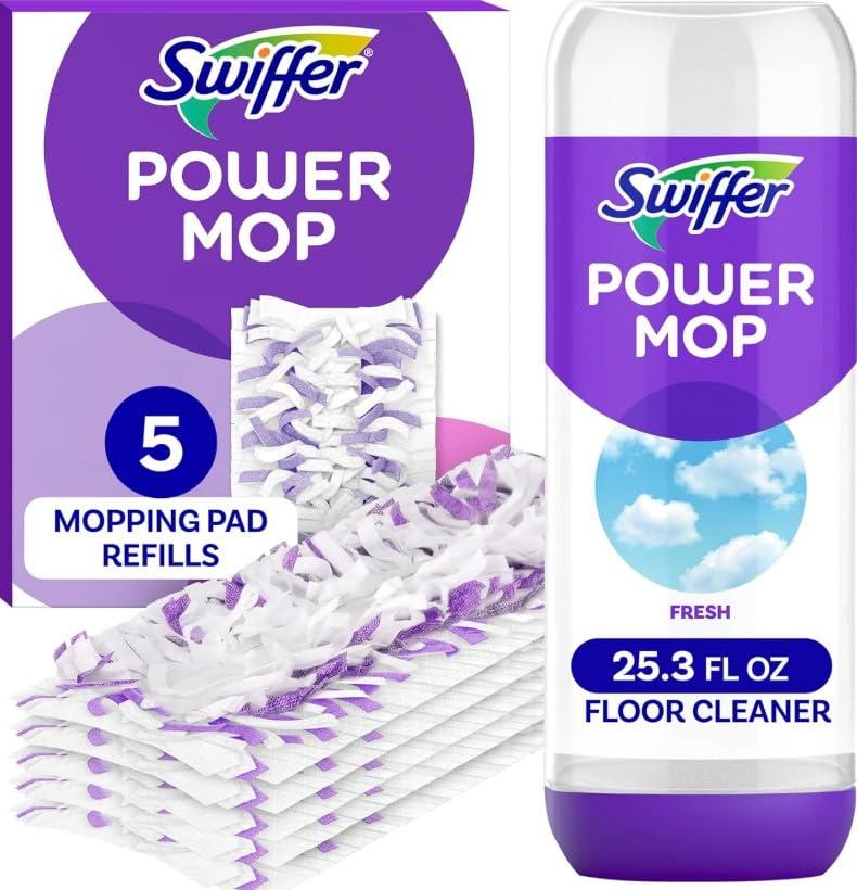 Swiffer Power Mop Multi-Surface Mopping Pad Refills for Floor Cleaning - 5ct