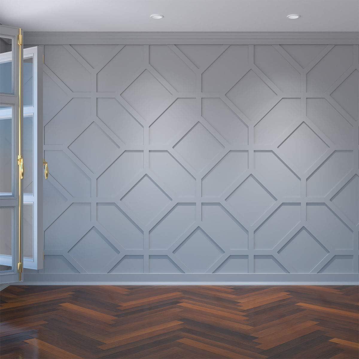 Ekena Millwork Large Cameron Decorative Fretwork Wall Panels in Unfinished Architectural Grade PVC