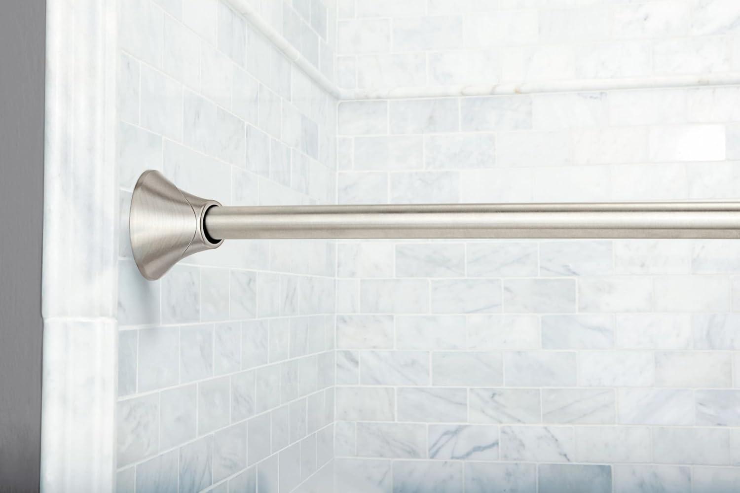 Moen 5-Foot Adjustable Tension Single Curved Shower Curtain Rod