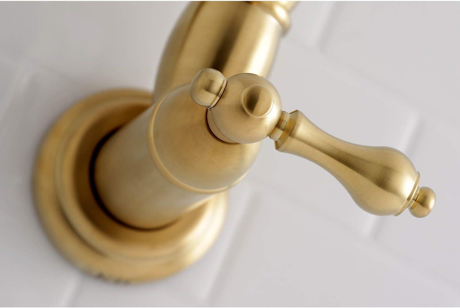 Kingston Brass Restoration Two-Handle 1-Hole Wall Mount Pot Filler Faucet