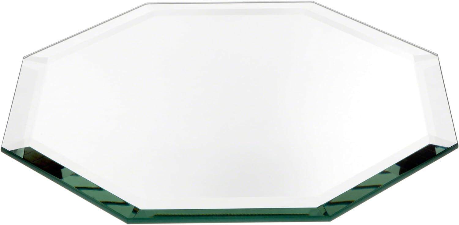 Octagonal 8" Beveled Glass Mirror with Foam Pads