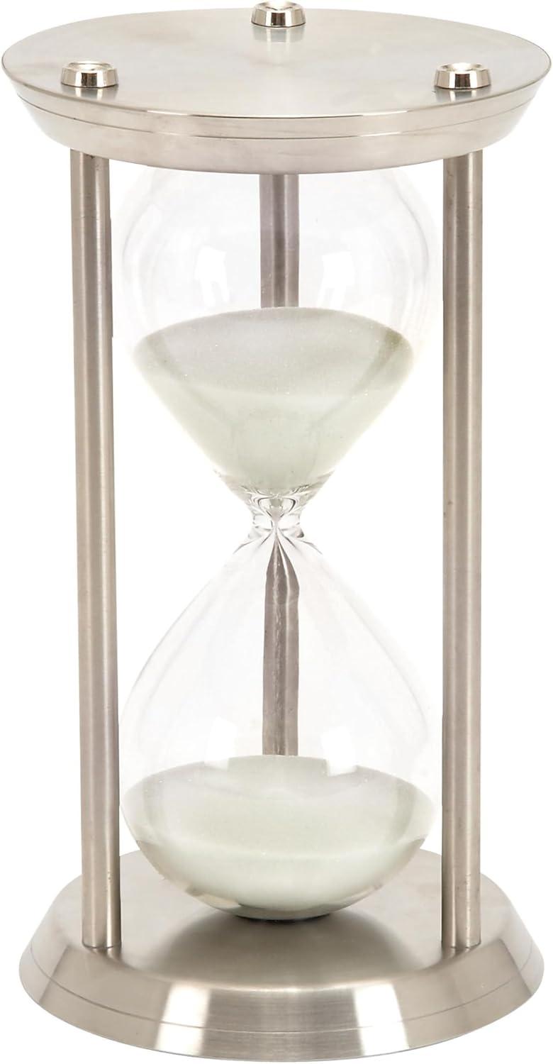 New Traditional Iron and Glass 60-Minute Hourglass (12") - Olivia & May