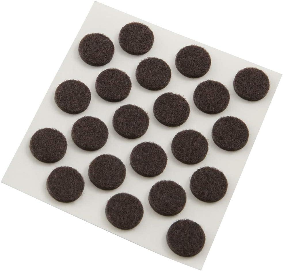 SoftTouch Assorted Self-Stick Felt Furniture Pads With Bumpers Kit - Effortless Moving and Surface Protection, Brown (108 Pack)