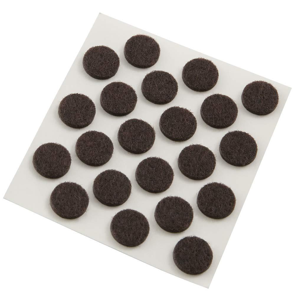 SoftTouch Assorted Self-Stick Felt Furniture Pads With Bumpers Kit - Effortless Moving and Surface Protection, Brown (108 Pack)