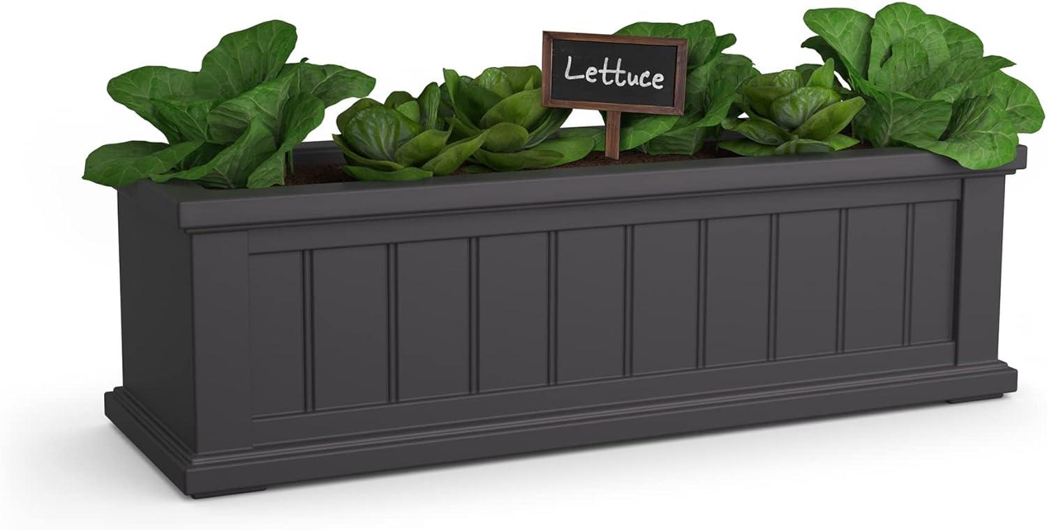 Cape Cod Graphite Grey 36" Self-Watering Polyethylene Outdoor Planter