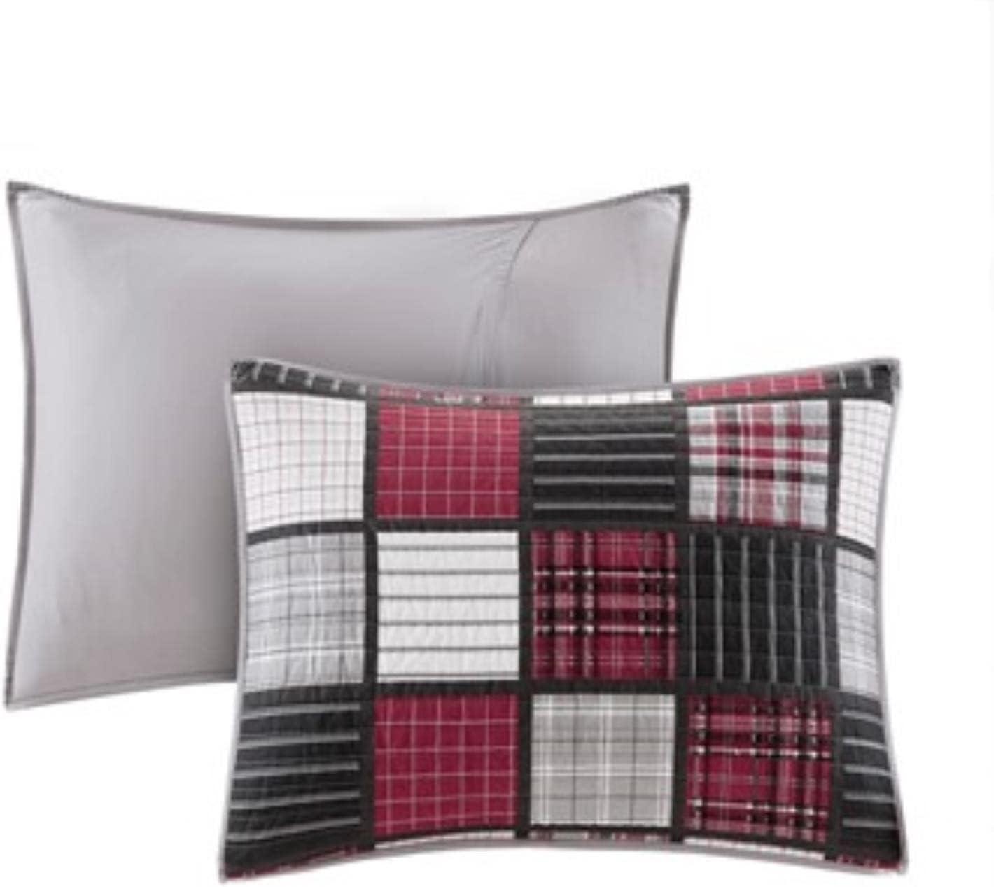 Tulsa Oversized Plaid Print Cotton Quilt Set