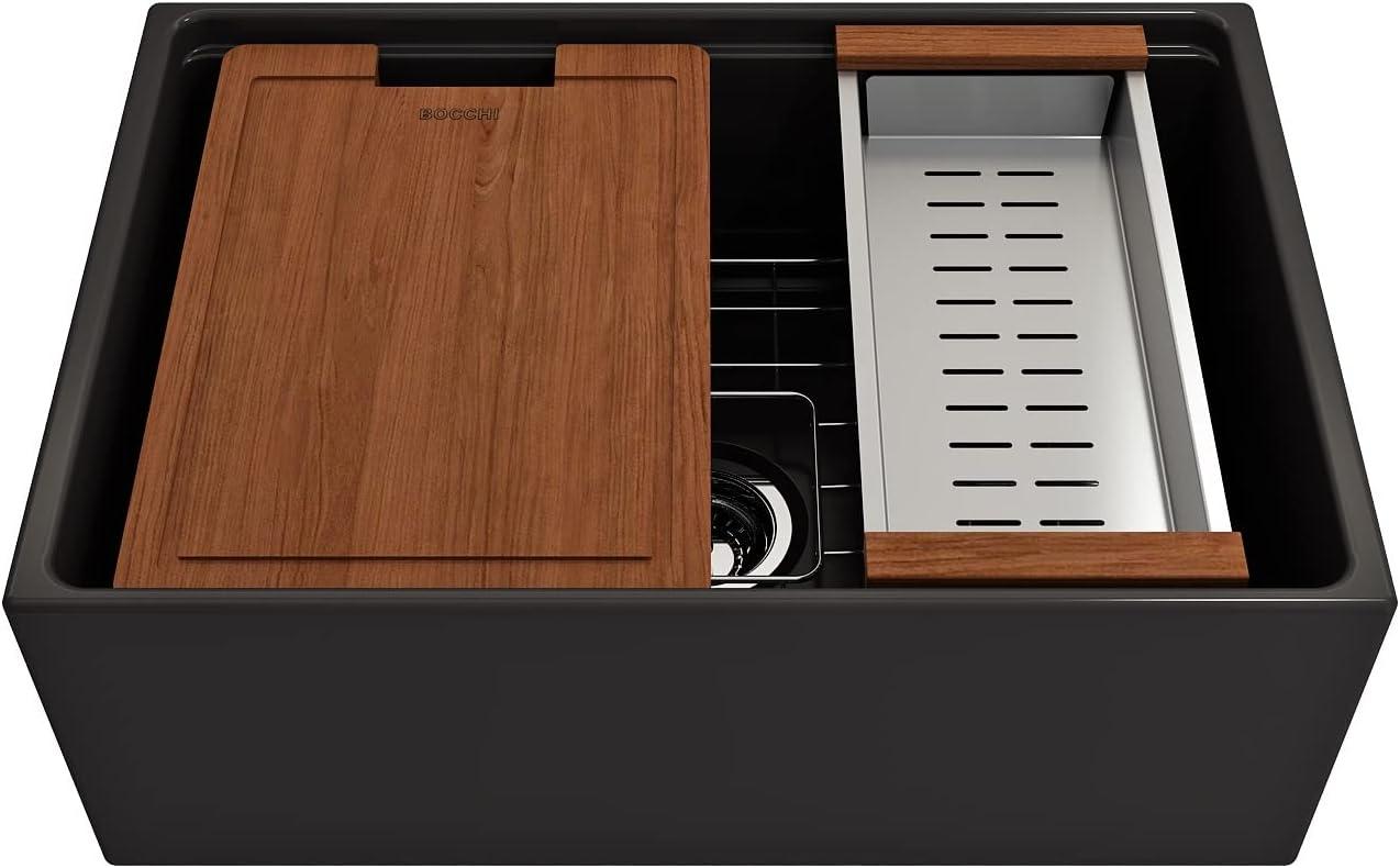 Contempo 33'' L Farmhouse Apron-Front Fireclay Kitchen Sink