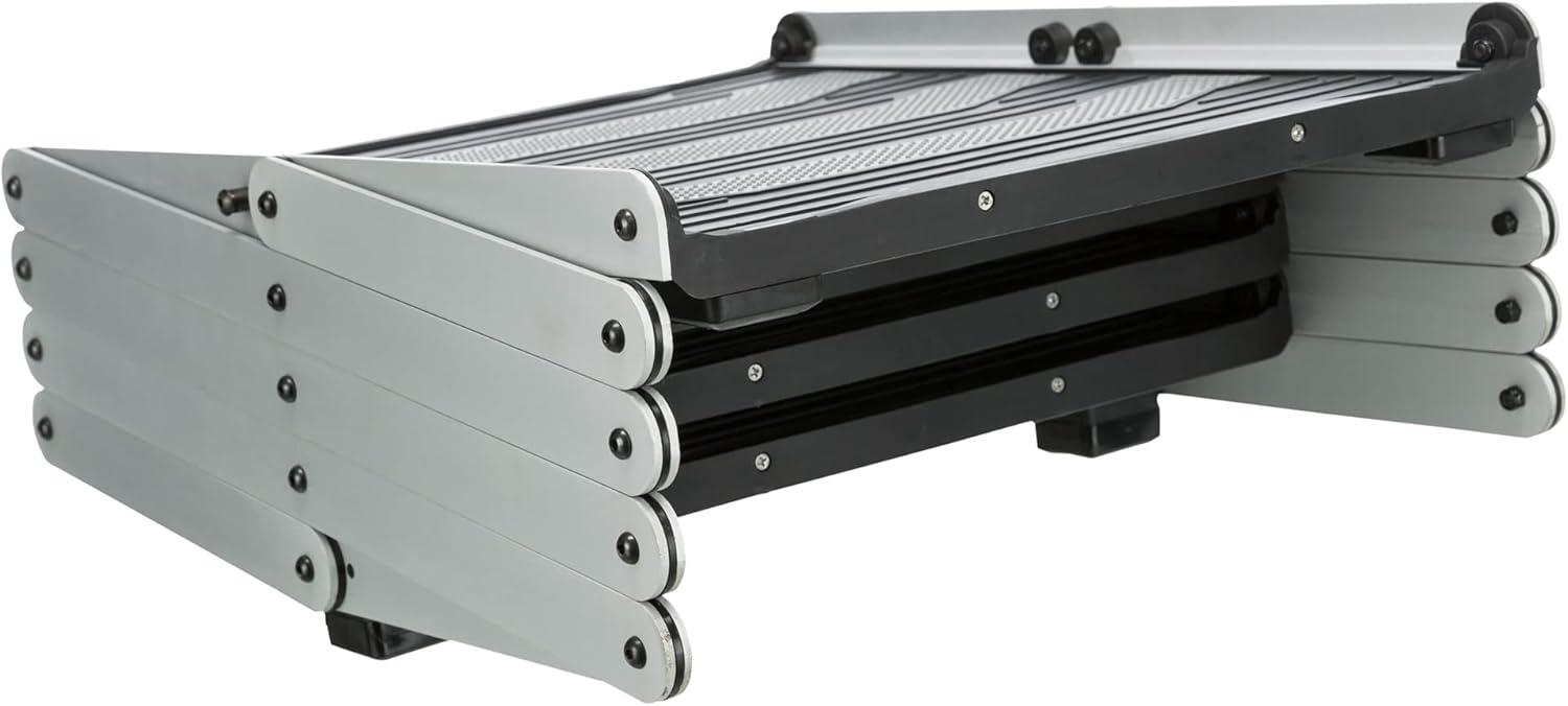 TRIXIE TRIXIE Heavy Duty Foldable 4 Step Pet Stairs, Lightweight Aluminum Portable Steps