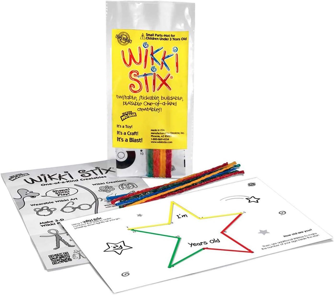 Wikki Stix Birthday Fun Favors Pack with Play Sheets