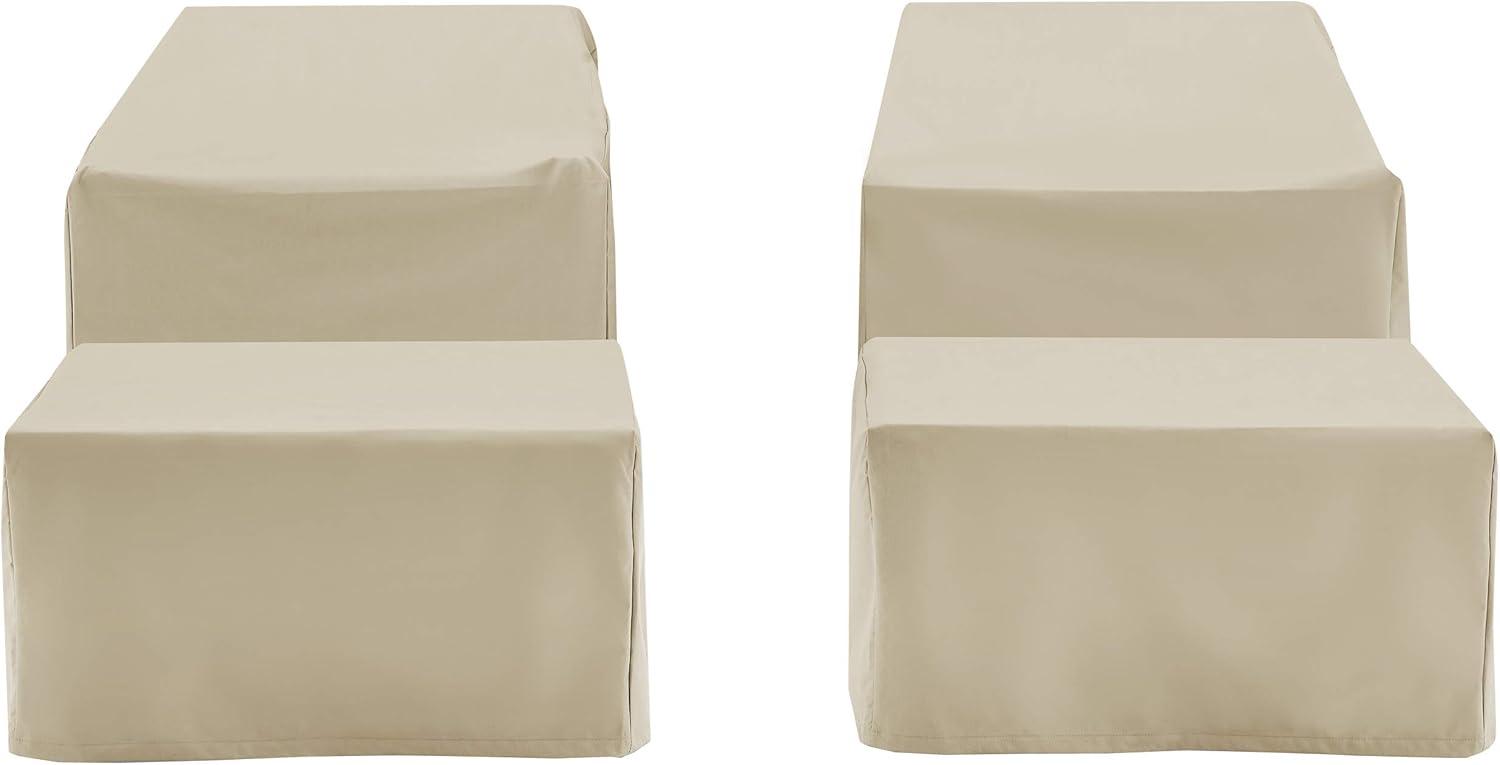 Crosley 4pc Furniture Cover Set: Vinyl Protective Covers for Outdoor Seating, Waterproof & Scratch-Resistant