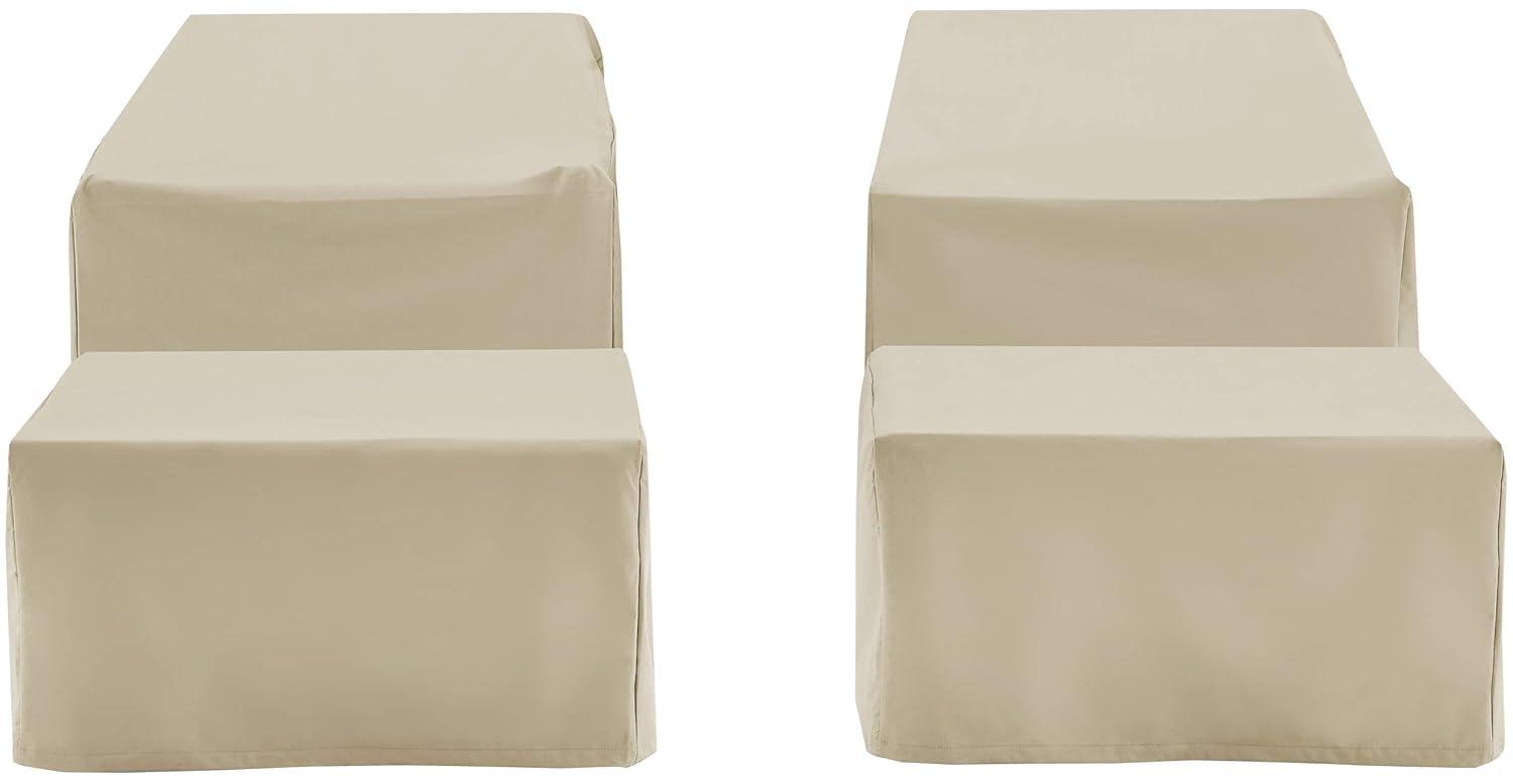 Crosley 4pc Furniture Cover Set: Vinyl Protective Covers for Outdoor Seating, Waterproof & Scratch-Resistant