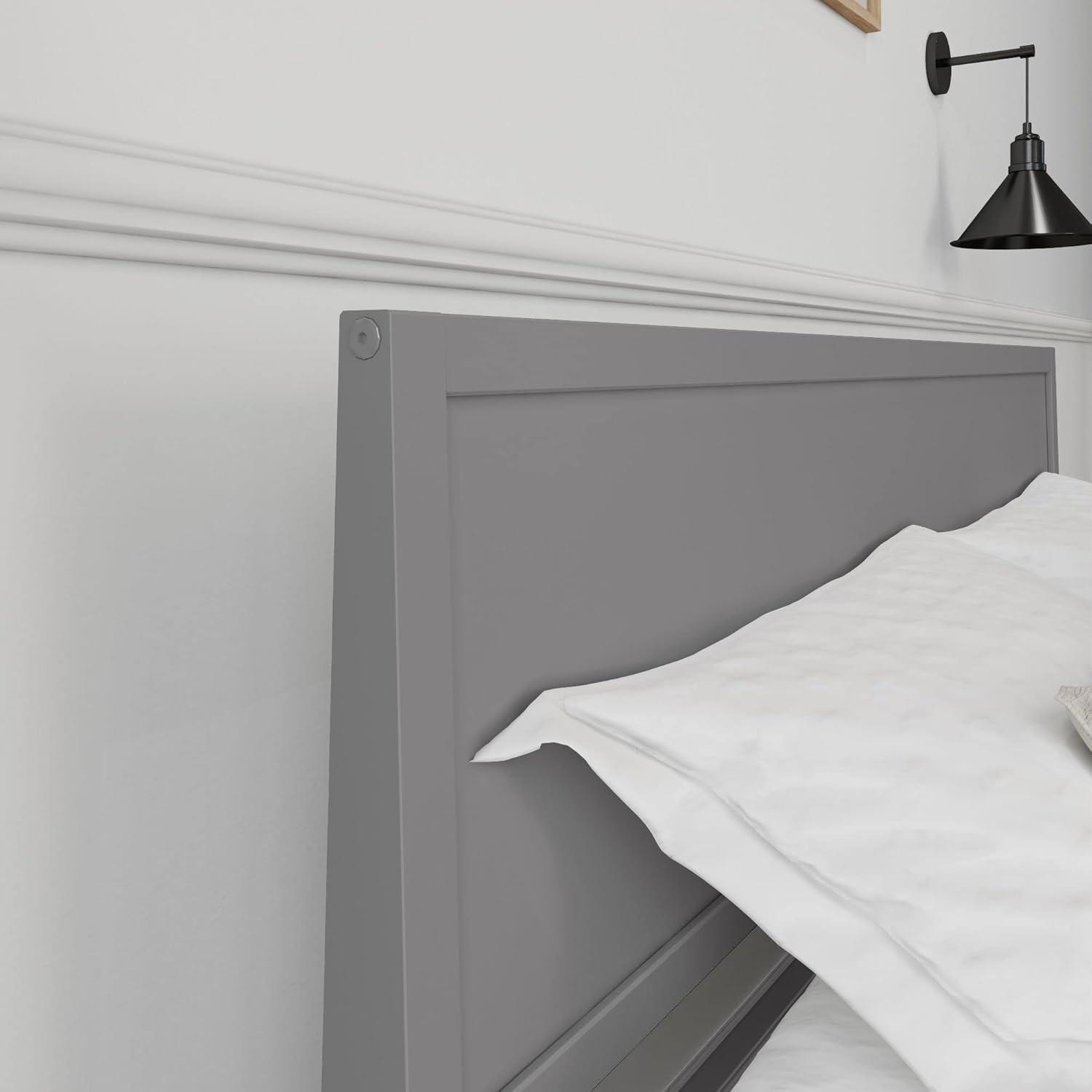 Plank+Beam Solid Wood Queen Bed Frame with Headboard, Modern Platform Bed for Adults