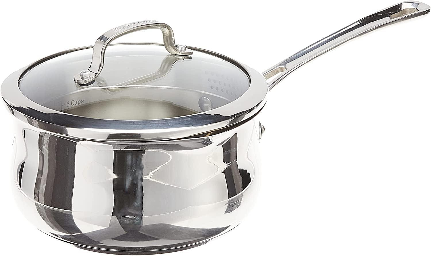 Cuisinart Contour Stainless 2 Quart Pour Saucepan with Cover