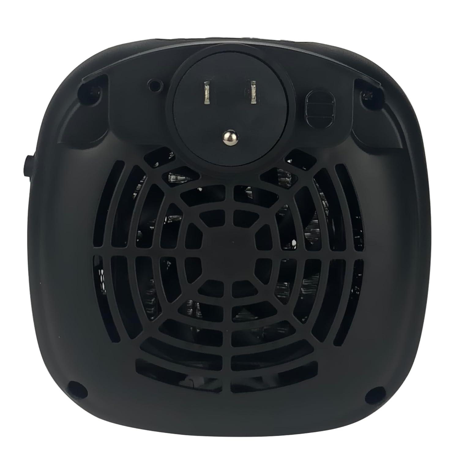 Good Housekeeping Wall-Mount Indoor Space Heater, Portable Electric Mini Heater w/ Adjustable Thermostat & Remote Control, 750W, White