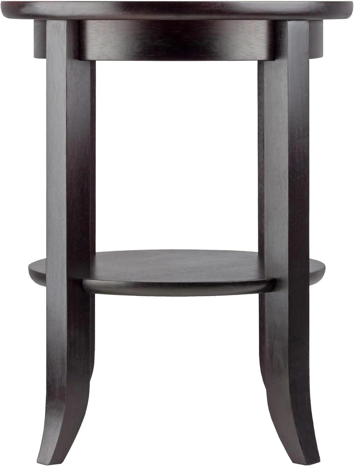 Winsome Genoa End Table Glass Inset one shelf