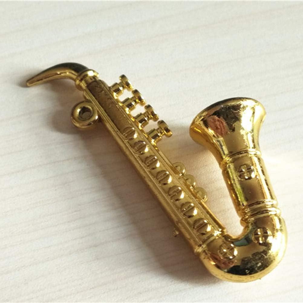 Musical Instrument Decor Mini Instrument Toy for Home Kid Bedroom (Golden, Saxophone Pattern)