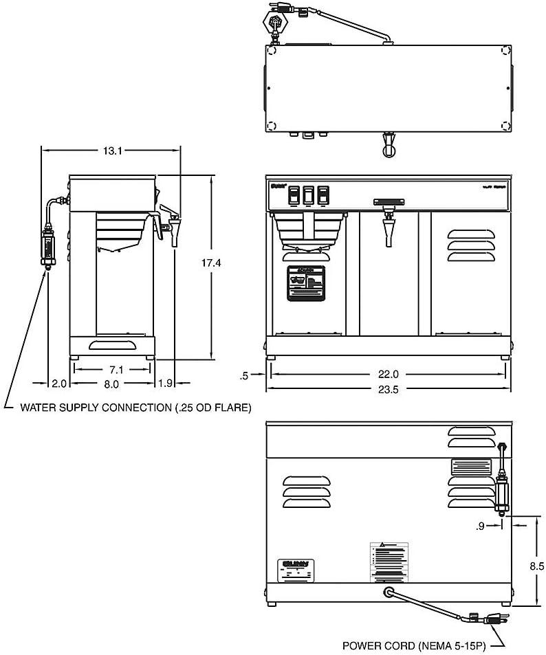 Bunn VLPF Professional Automatic Coffee Brewer with 2 Warmers