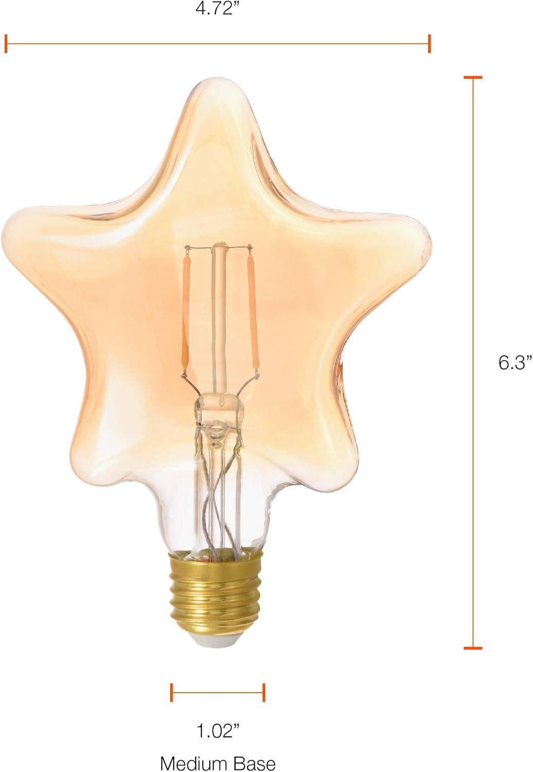 SYLVANIA LED Vintage Star Shaped Light Bulb, 2175K Amber Glow, 1 pack