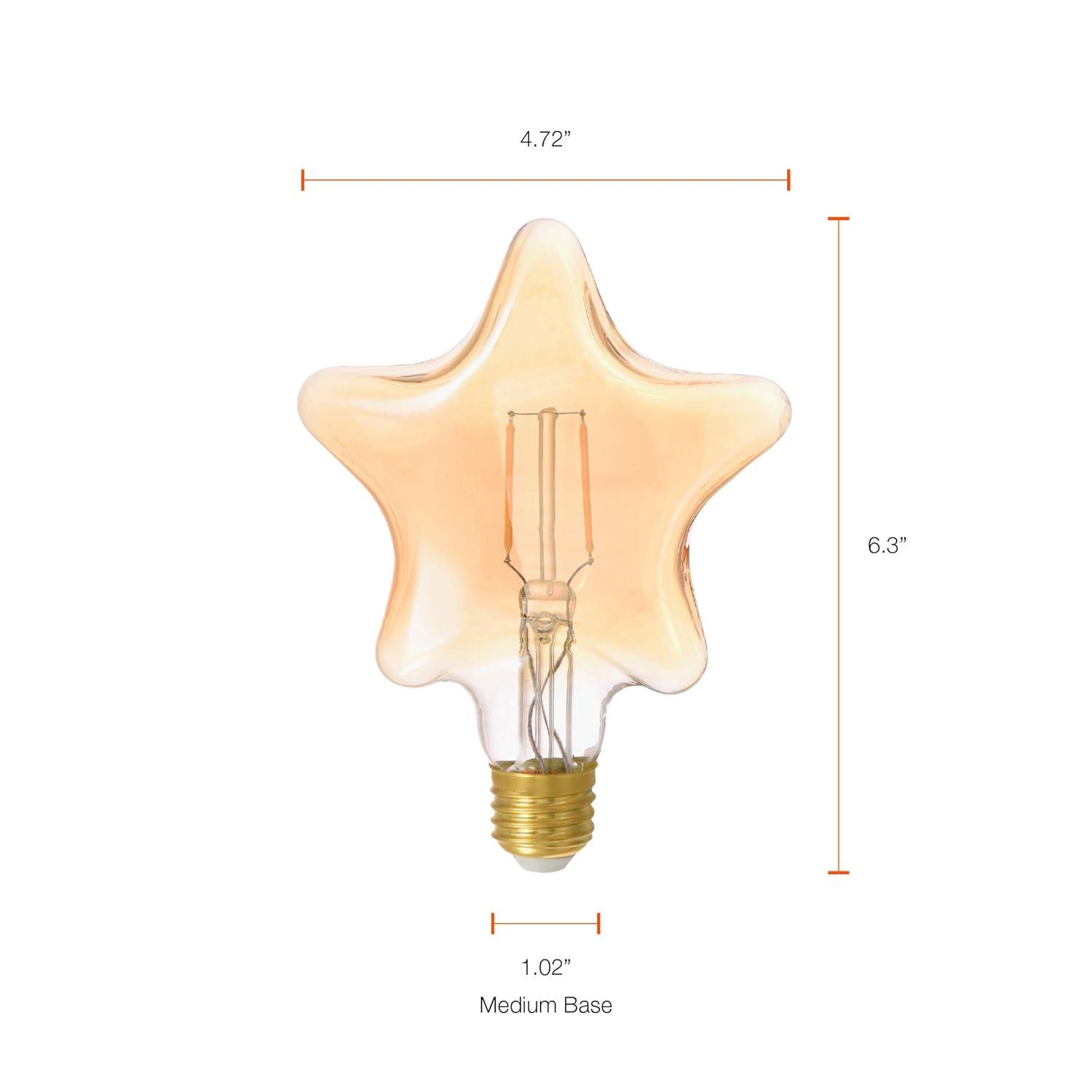 SYLVANIA LED Vintage Star Shaped Light Bulb, 2175K Amber Glow, 1 pack