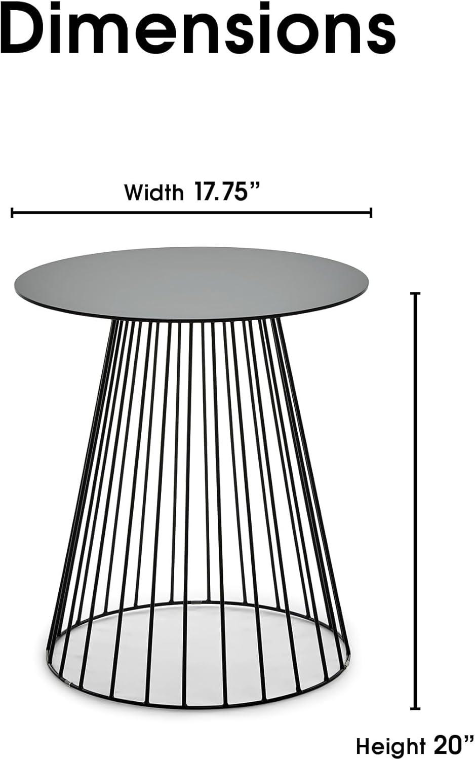 Adore Decor Element Modern Industrial Design Round Side Table