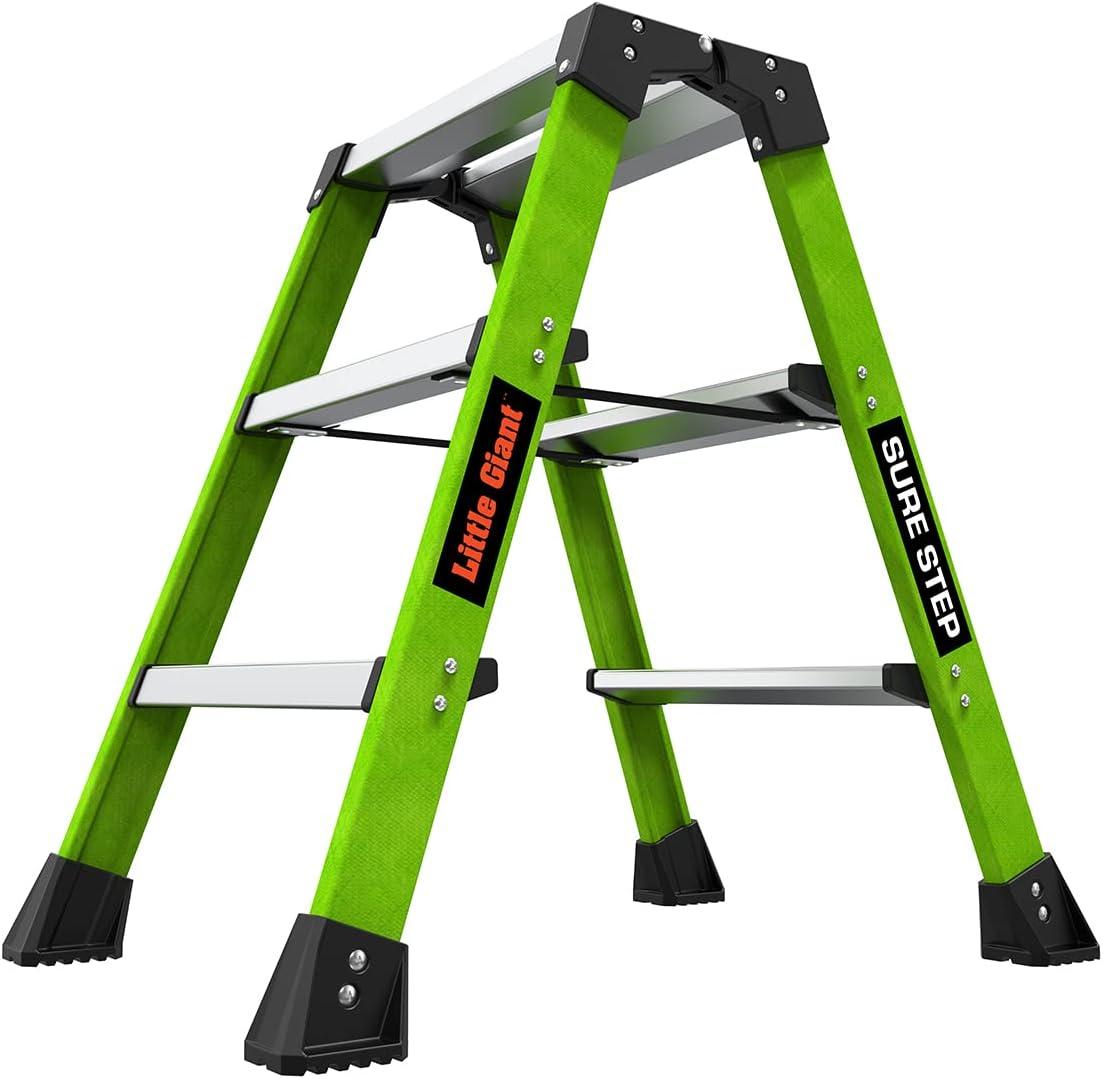 Little Giant 1024744 25.98 x 11.8 x 8 in. 3 Step Resin Step Stool, Green