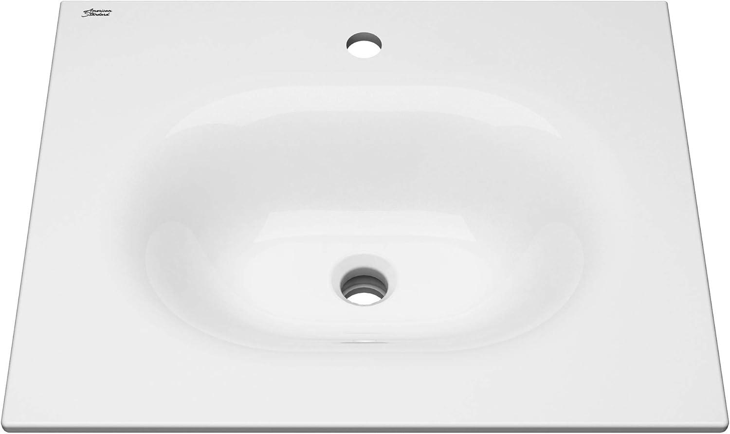 American Standard Studio S 20'' White Vitreous China Rectangular Bathroom Sink with Overflow