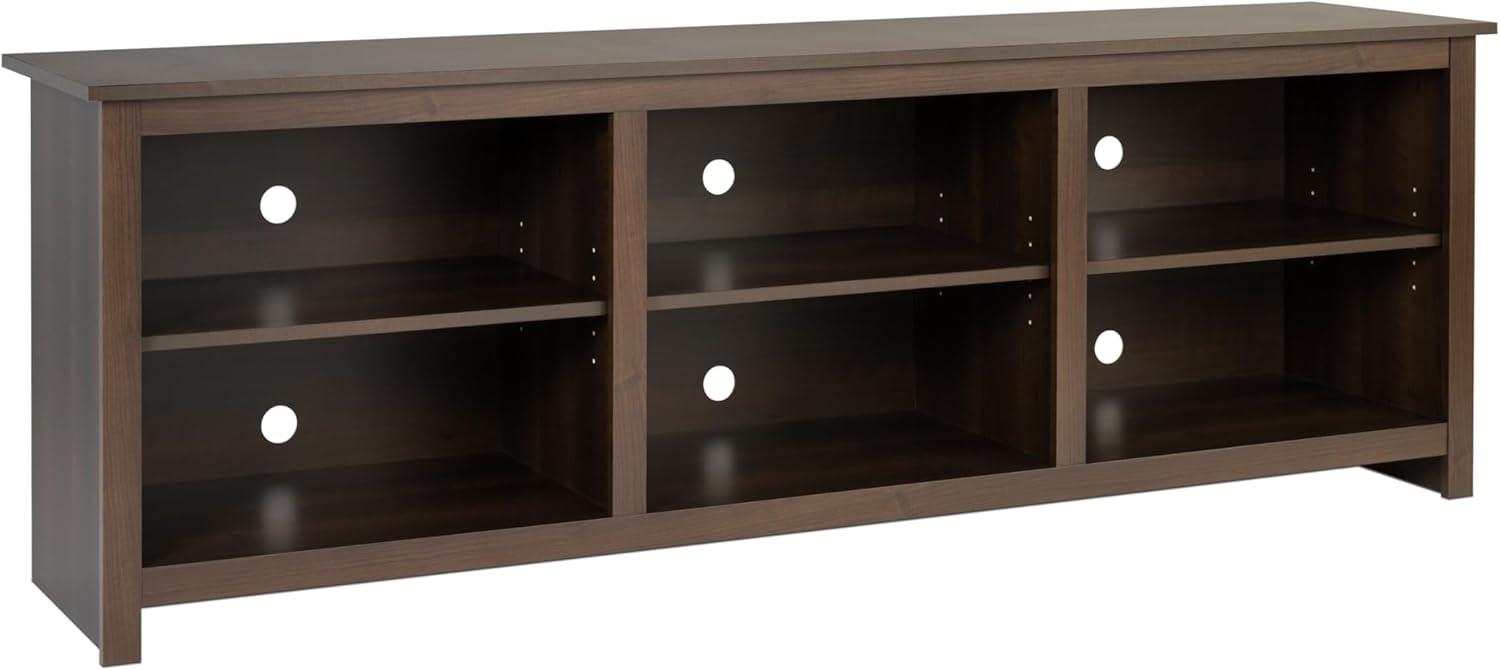 Sonoma 72" Contemporary Black TV Stand with Adjustable Shelves