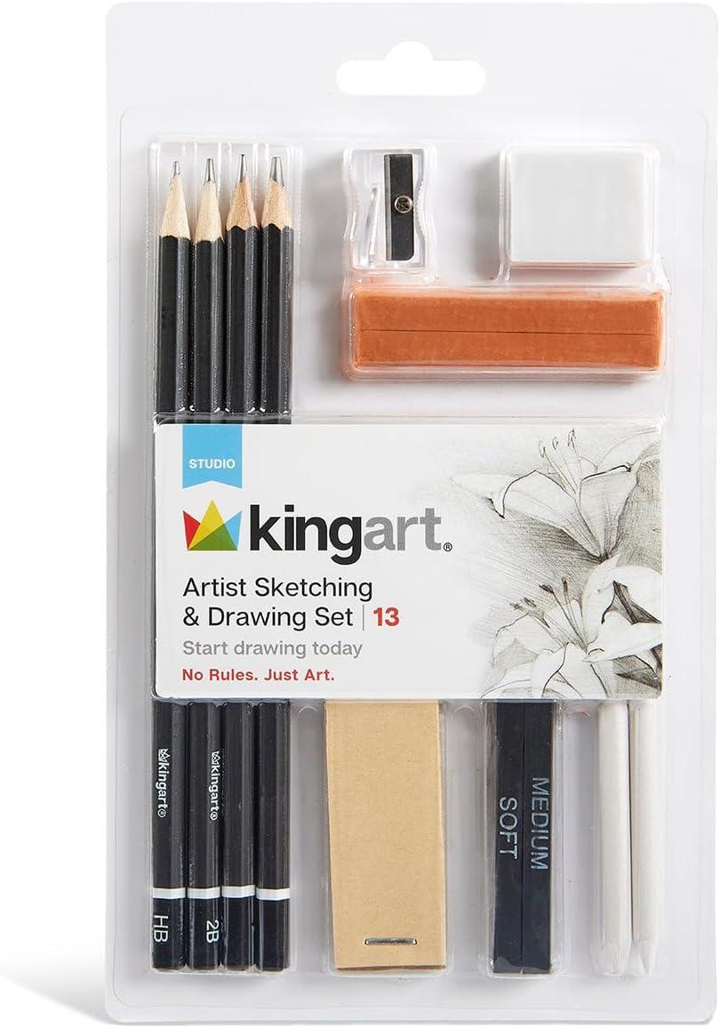 KINGART Sketch & Draw Set, 13 pc