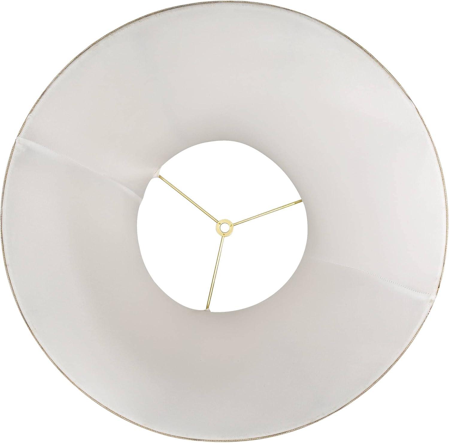 Springcrest Set of 2 Bell Lamp Shades Beige Large 9" Top x 19" Bottom x 12.5" High Spider with Replacement Harp and Finial Fitting