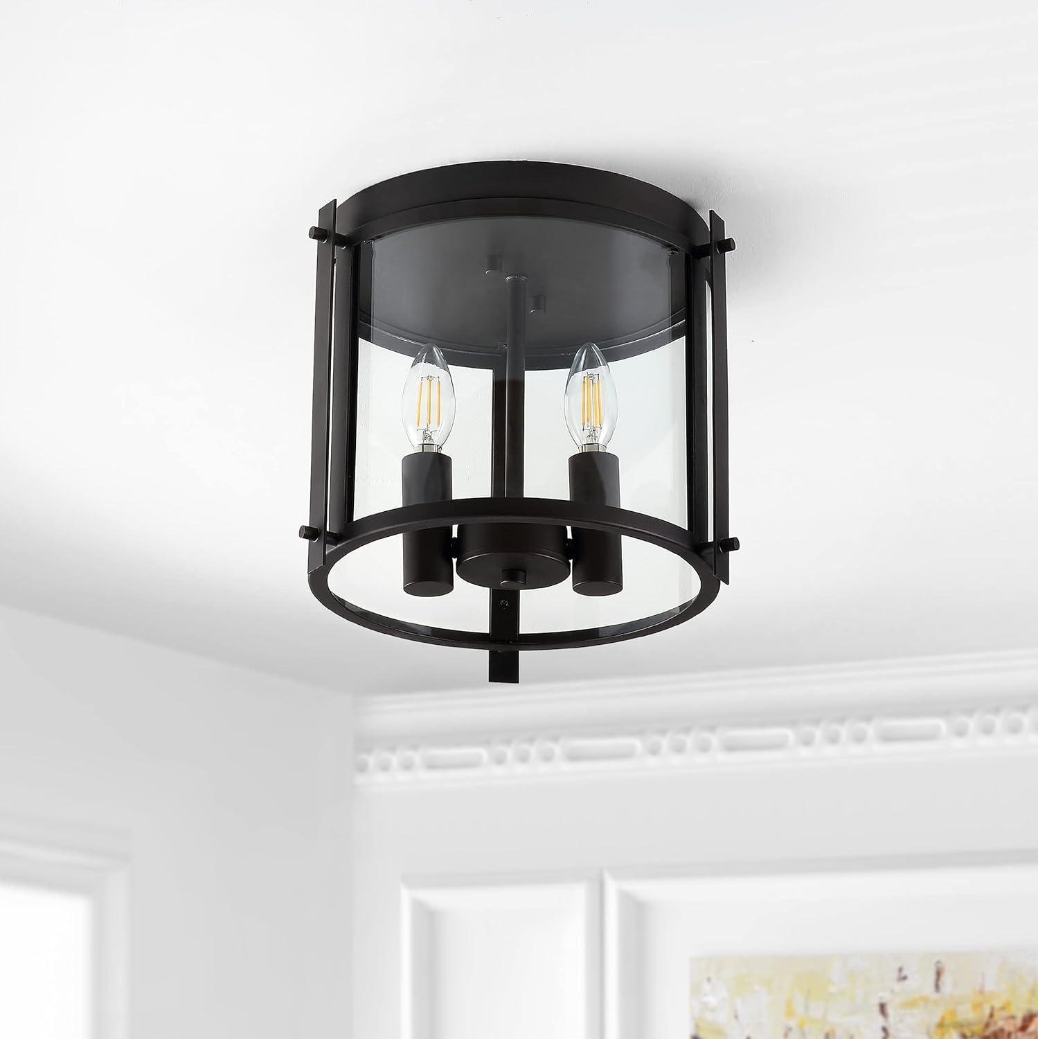 Binsor 3 Light 12" Pendant - Oil Rubbed Bronze/Clear - Safavieh.