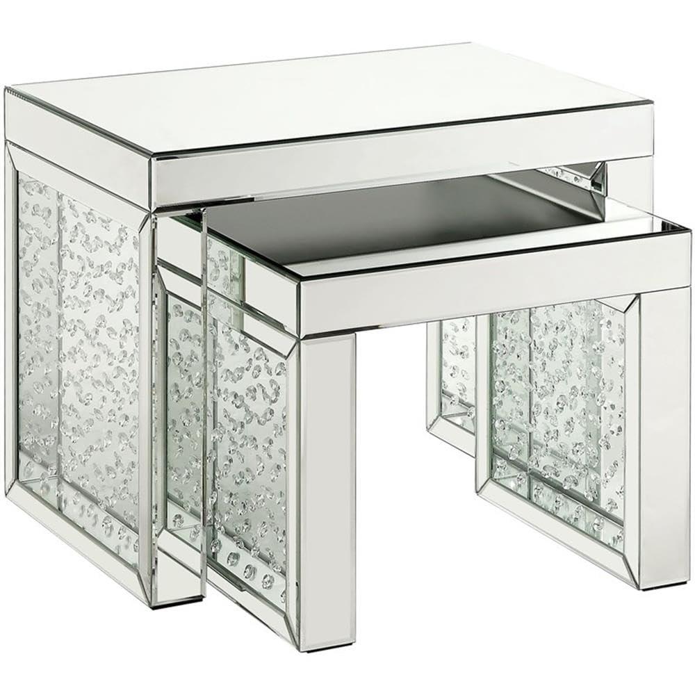 ACME Nysa Rectangular Accent Table in Mirrored
