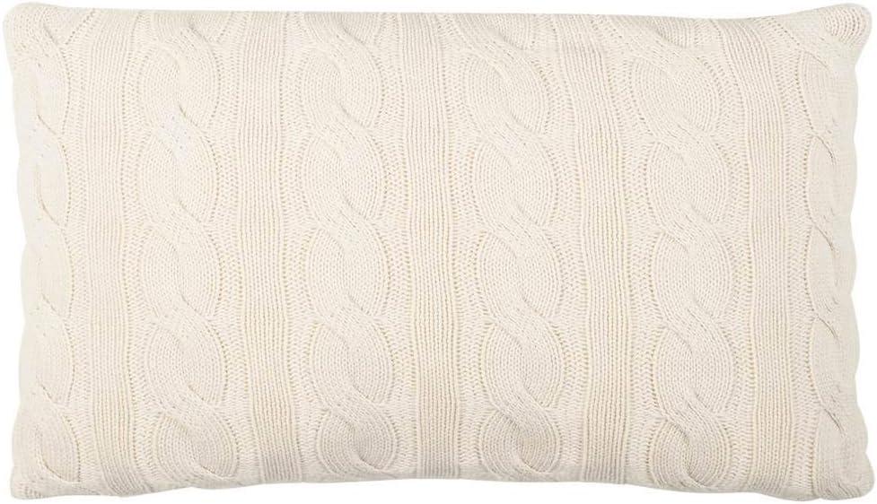 Embroidered Cotton Blend Throw Pillow