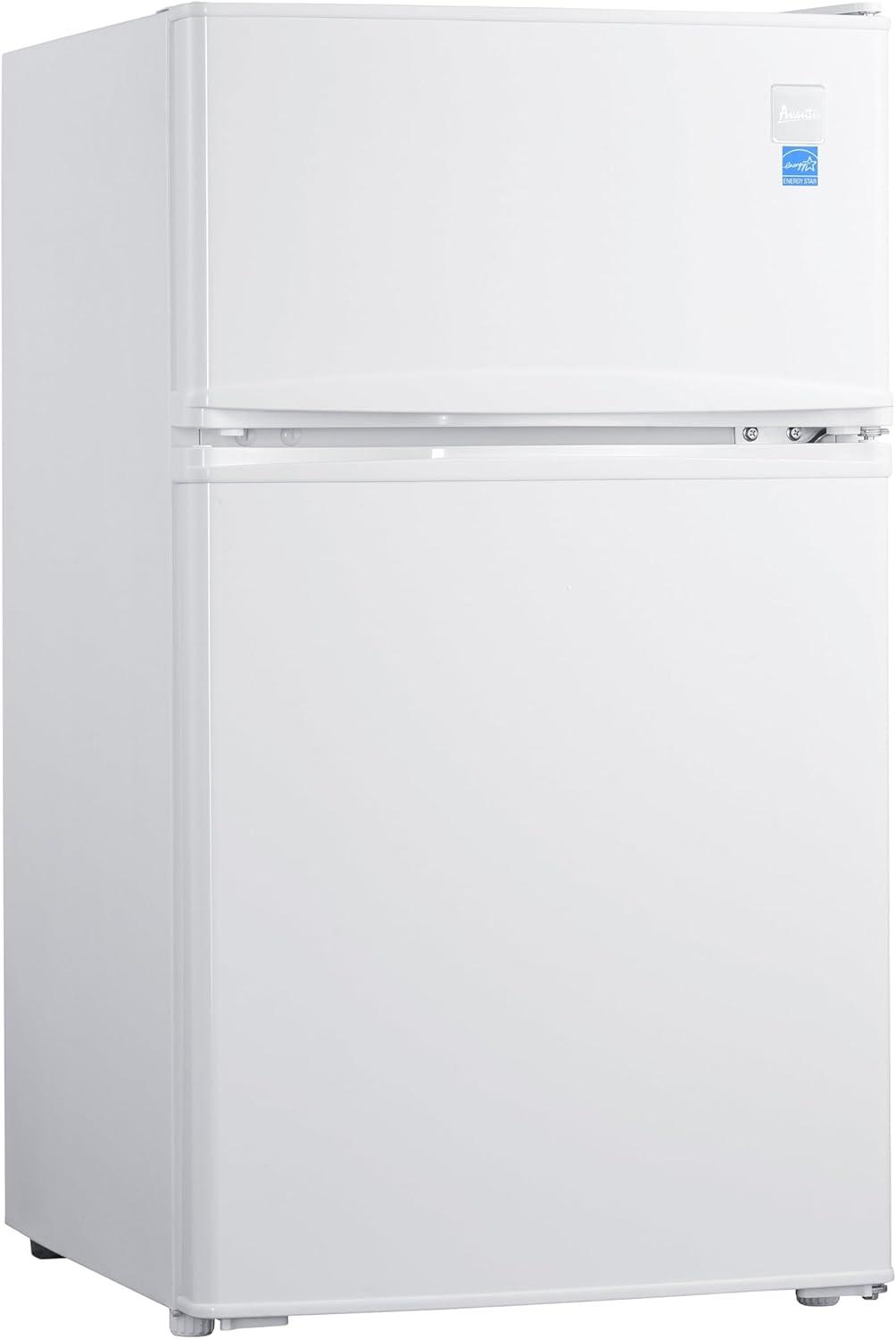 White 3.1 Cu. Ft. Compact Smart Refrigerator with Glass Shelves