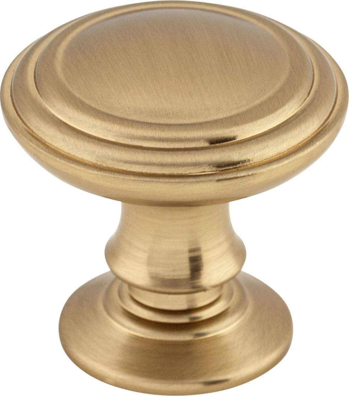 Polished Chrome Round Mushroom Cabinet Knob with Mounting Hardware