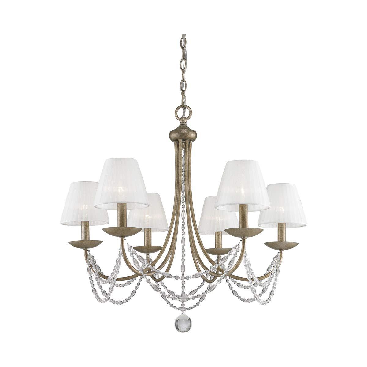 Golden Lighting Mirabella 6-Light Chandelier in Golden Aura
