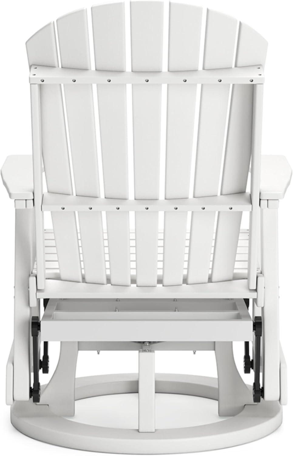 Signature Design by Ashley Hyland wave Outdoor Swivel Glider Chair, White