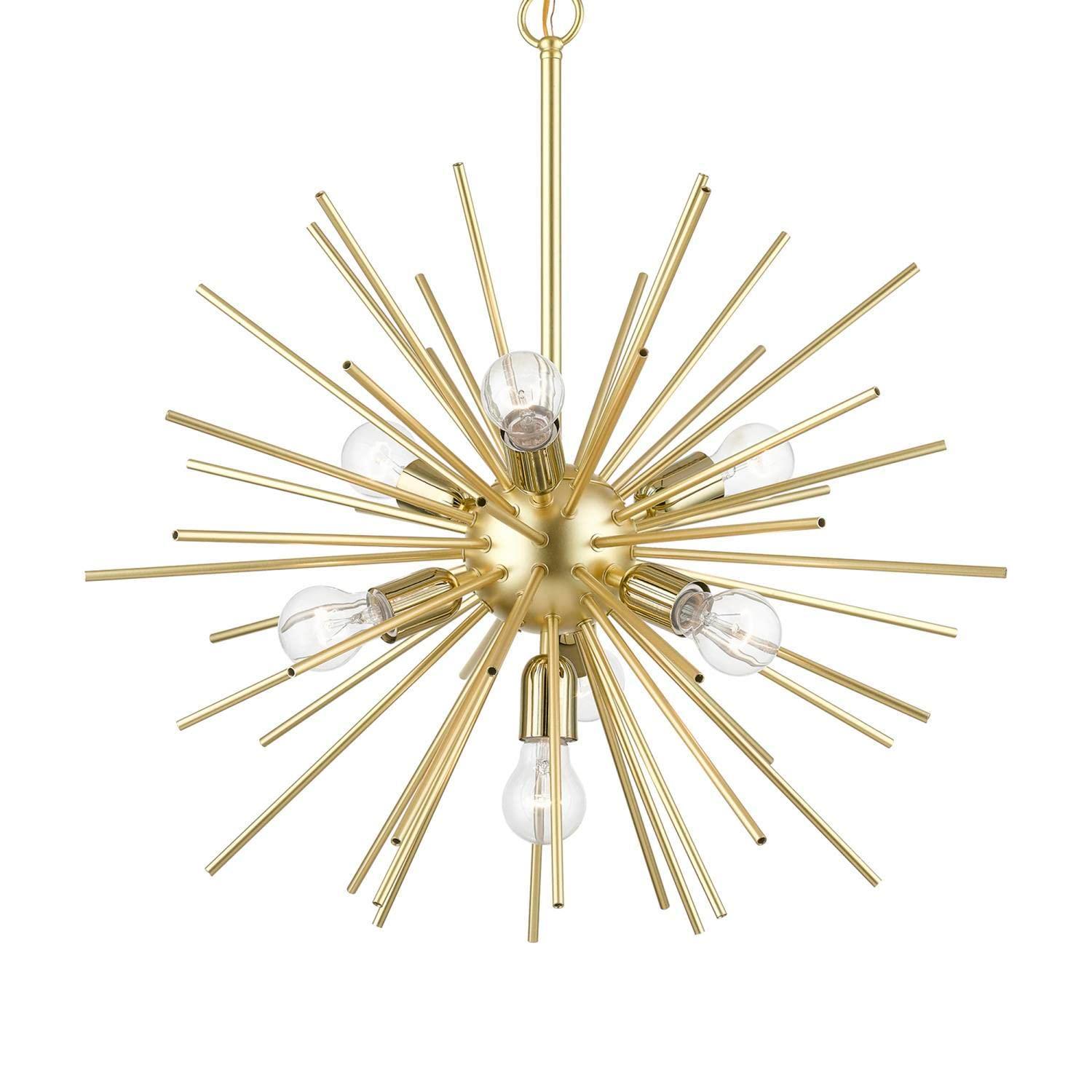 Livex Lighting Tribeca 7 - Light Pendant in  Soft Gold/Polished Brass