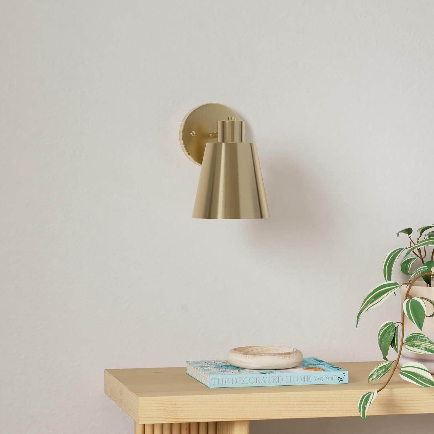 Battery Operated Wall Sconce Set of Two, Modern with Remote Control Dimmable Wall Lighting Indoor