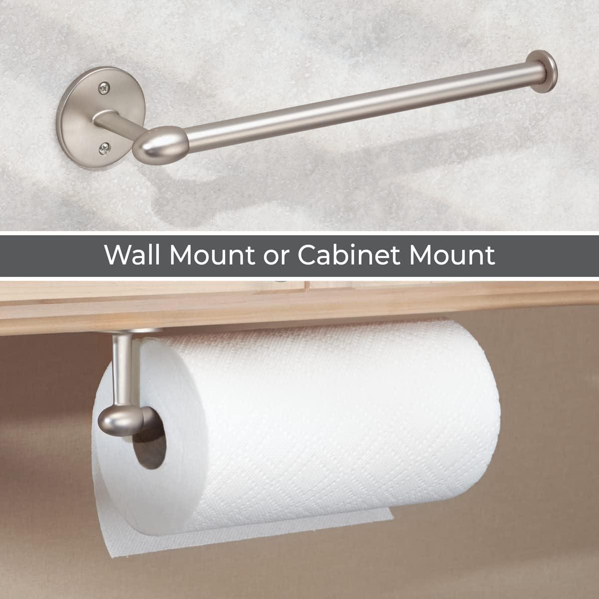 Orbinni Metal Wall / Under Cabinet Mounted Paper Towel Holder