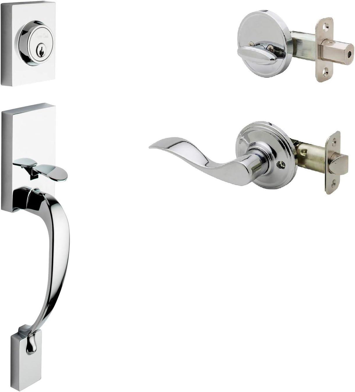 Copper Creek Copper Creek Handleset with Single Cylinder Deadbolt and Copper Creek Door Lever and Colonial Rosette