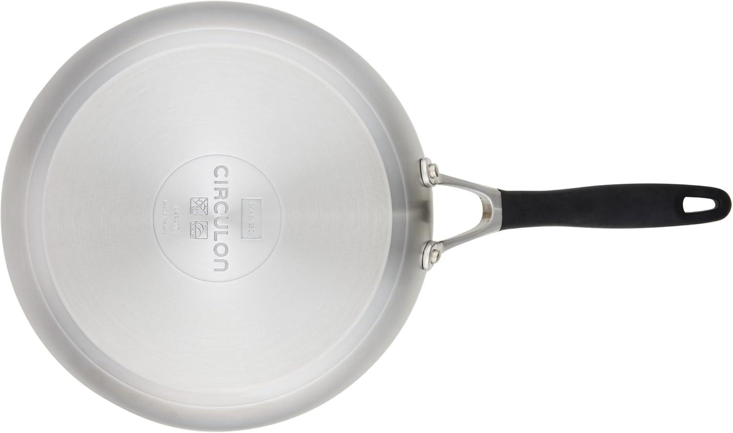 Silver Stainless Steel Non-Stick Fry Pan Set, 8 and 10 Inch