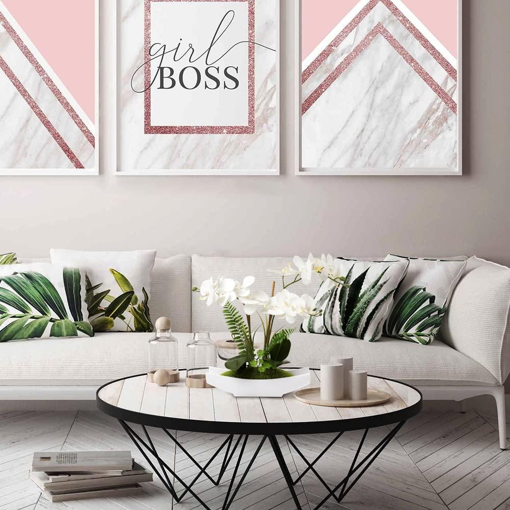 15" Artificial Orchid Flowers Phalaenopsis Flower Arrangements in Silver Vase Wedding Party Home Decor